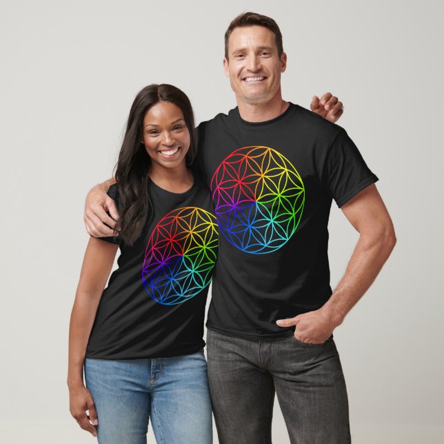 Camiseta Semente Geométrica Sagrada Da Camisa-T De Vida (Unissex)