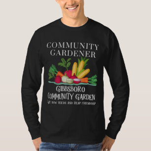 Camiseta Sementes comunitárias de Jardim de Gibbsboro e Sem