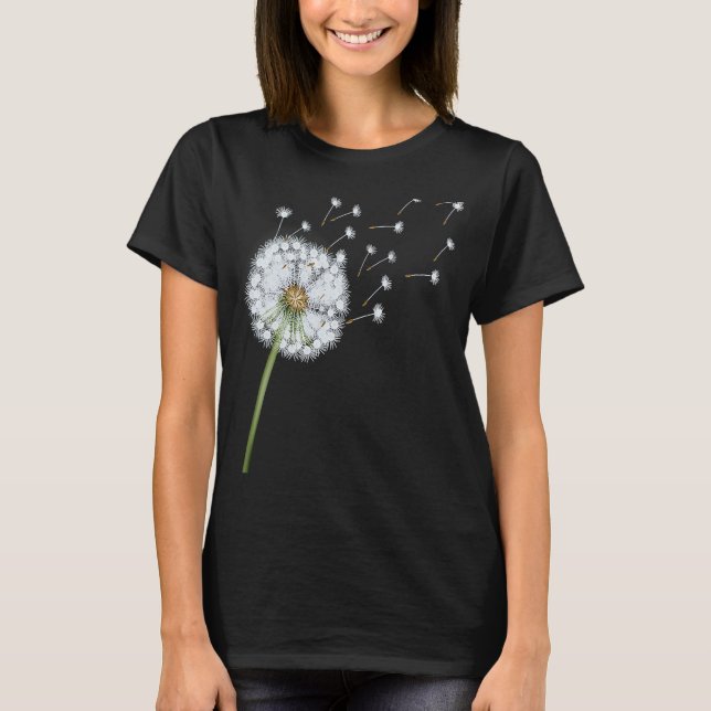 Camiseta Sementes De Dandelion Exploídas Por Vento Fazem Um (Frente)