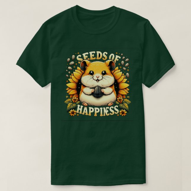 Camiseta Sementes De Felicidade De Hamster Bonito (Frente do Design)