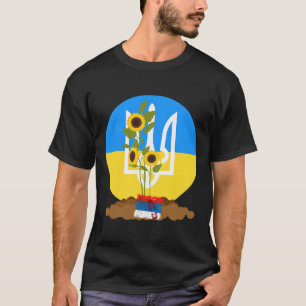 Camiseta Sementes de Girassol de Apoio à Ucrânia Fique com