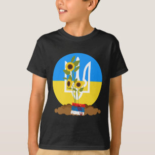 Camiseta Sementes de Girassol de Apoio à Ucrânia Fique com