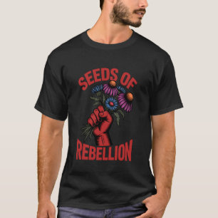 Camiseta Sementes de Rebelião Eco Ativismo Jardim de Flores
