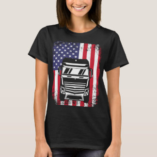 Camiseta Semi Truck Driver 18 Wheeler Trucker EUA