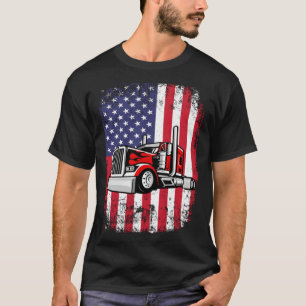 Camiseta Semi Truck Driver 18 Wheeler Trucker EUA