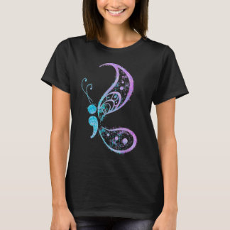 Camiseta Semicolon Butterfly Mental Health Suicídio Awarene