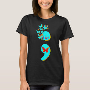 Camiseta Semicolon, Semi, Citação de Sensibilização para a