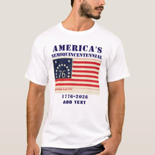 Camiseta Semiquincentenário da América EUA 250 Bandeira de