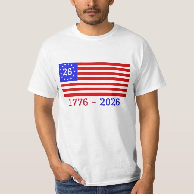 CAMISETA SEMIQUINCENTENNIAL: 1776 - 2026 (Frente)