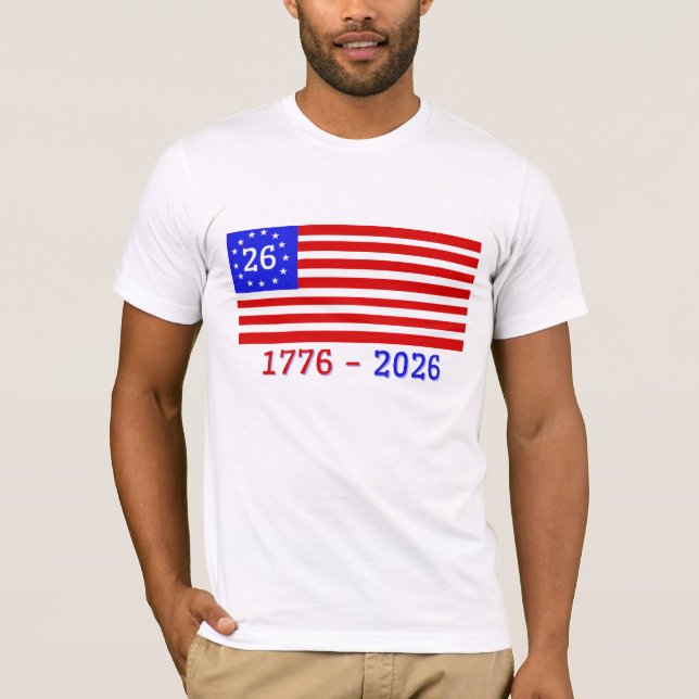 CAMISETA SEMIQUINCENTENNIAL: 1776 - 2026 (Frente)