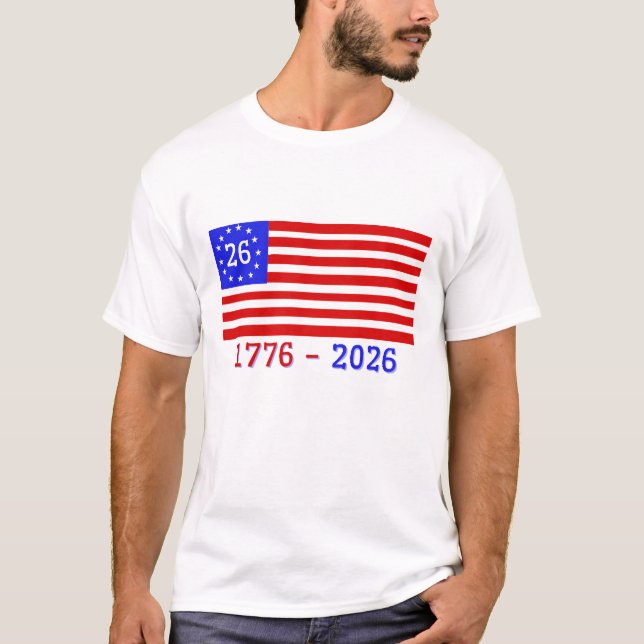 CAMISETA SEMIQUINCENTENNIAL: 1776 - 2026 (Frente)
