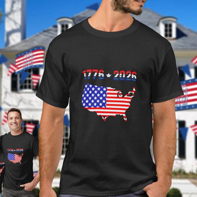 Camiseta Semiquincentennial 1776 to 2026 USA Flag (Criador carregado)