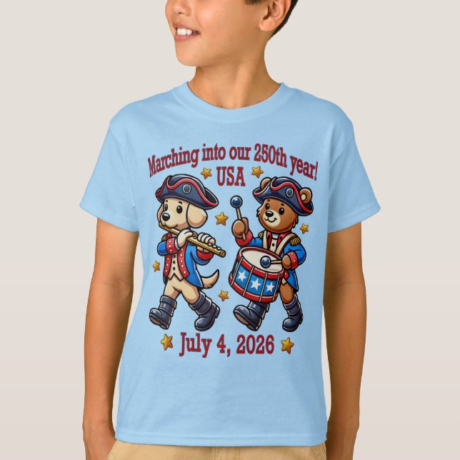 Camiseta Semiquinentenário do 250º aniversário dos EUA (Frente)