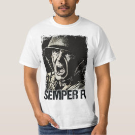 Camiseta ✪ SEMPER FI ✪ Soldado Veterano Sempre Fiel
