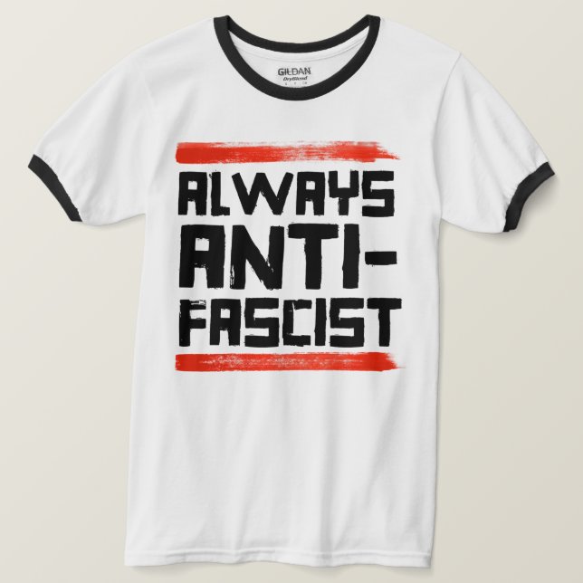 CAMISETA SEMPRE ANTI-FASCISTA (Frente do Design)