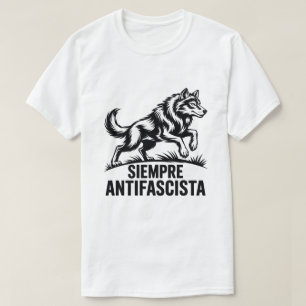 Camiseta Sempre Antifascista Wolf Pack Anti Fascismo Protes
