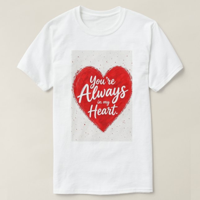Camiseta Sempre Coração (Frente do Design)