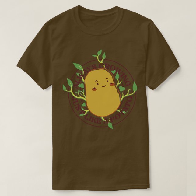 Camiseta Sempre crescendo como uma Batata de Tobe Fonseca (Frente do Design)