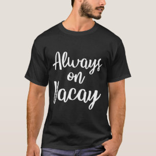 Camiseta Sempre de Férias Presente de Férias de Família Div