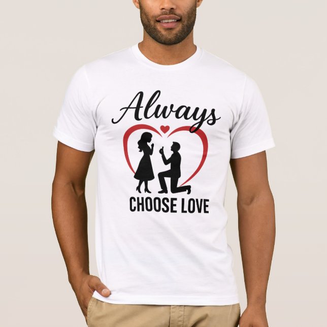 Camiseta Sempre Escolha Love Bella+Canvas Jersey Short Slee (Frente)