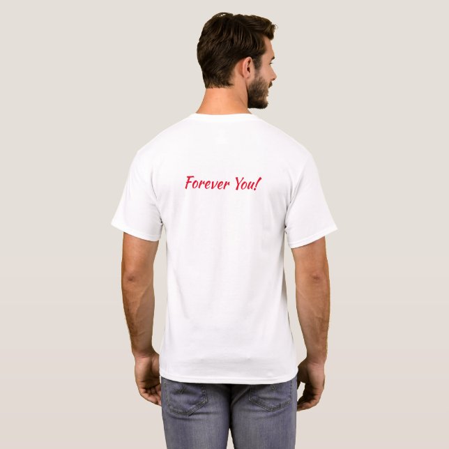 Camiseta Sempre fica com você para sempre (Parte Traseira Completa)