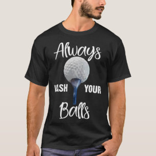 Camiseta Sempre Lavar Bolas Golfe Retrogolfe