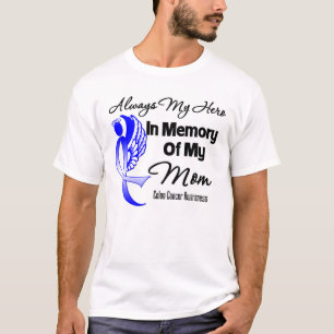Camiseta Sempre meu herói na mamã da memória - cancro do