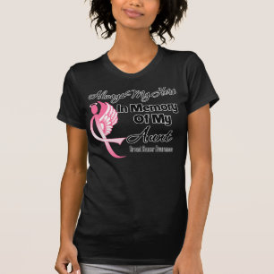 Camiseta Sempre Meu Herói Na Memória Tia - Câncer de Mama