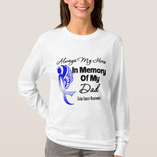 Camiseta Sempre meu herói no pai da memória - cancro do