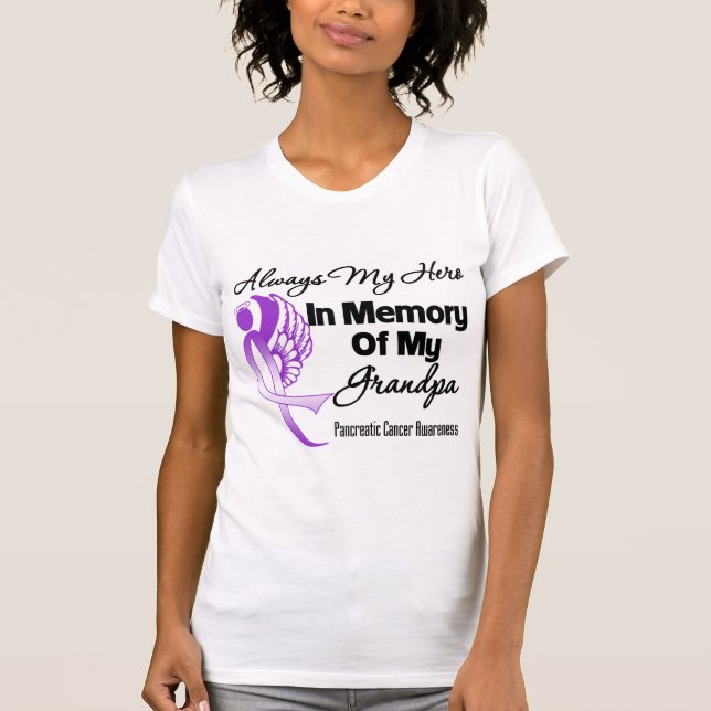 Camiseta Sempre meu herói no vovô da memória - Canc (Frente)