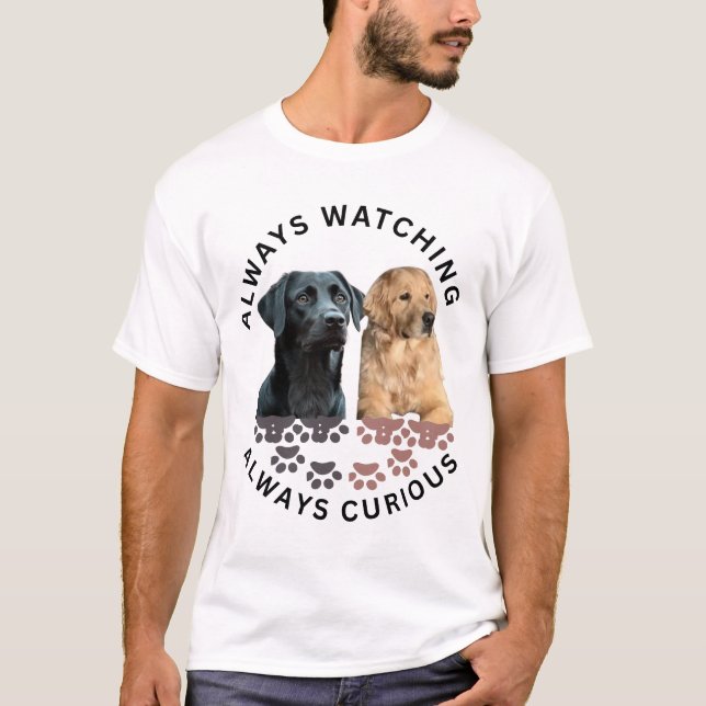 Camiseta Sempre observando. Sempre curioso (Frente)