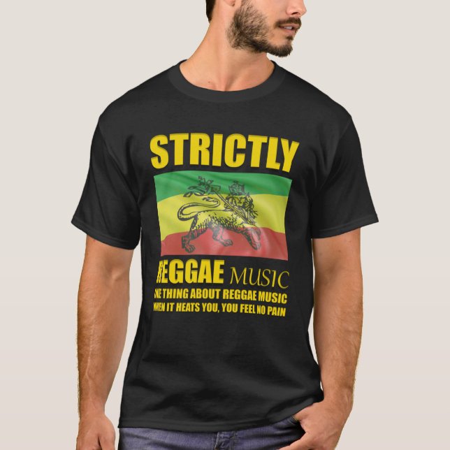 Camiseta Sempre Ouça Reggae Music Rastafarian (Frente)