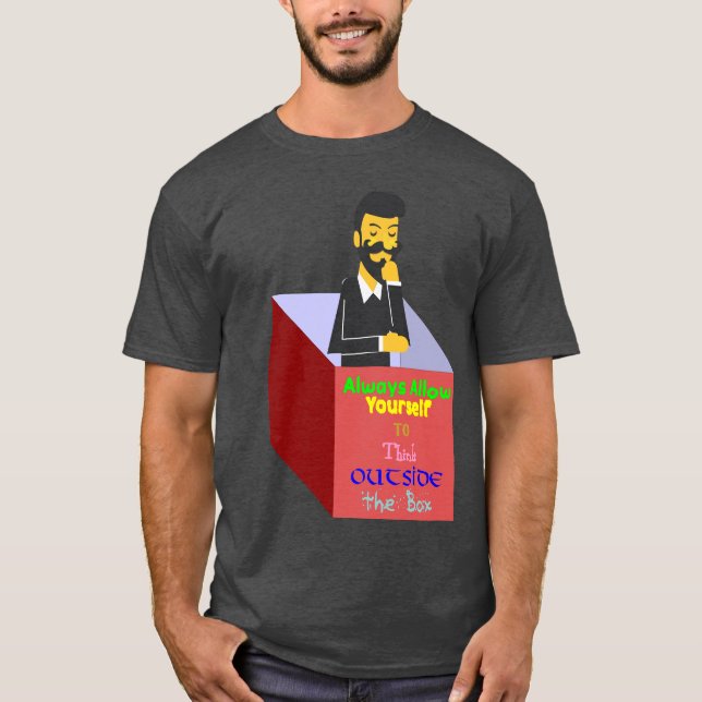 Camiseta Sempre permita que você pense fora da caixa (Frente)