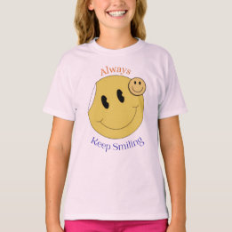 Camiseta Sempre Sorria 😊 | Citação Positiva Fofa Desenho