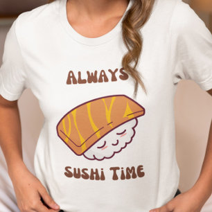 Camiseta Sempre Sushi Time Kawaii Sushi