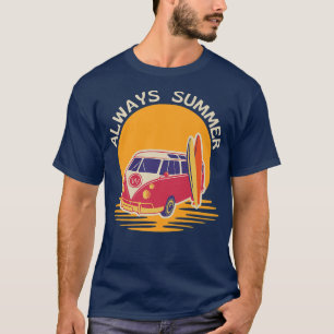 Camiseta Sempre Verão - Praga de praia surfando surfe no su