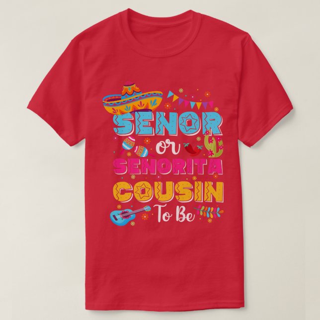 Camiseta Senadora Ou Primo Senorita Para Ser Gênero Revelem (Frente do Design)