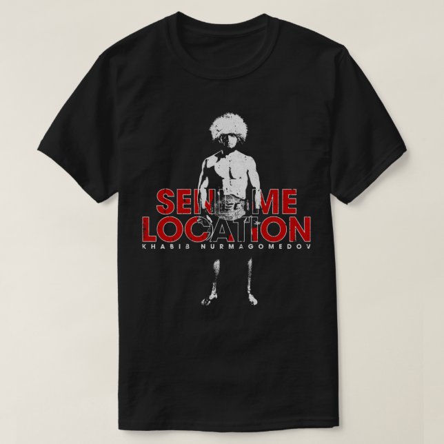 Camiseta Send Me Location   Khabib Essential T Shirt (Frente do Design)