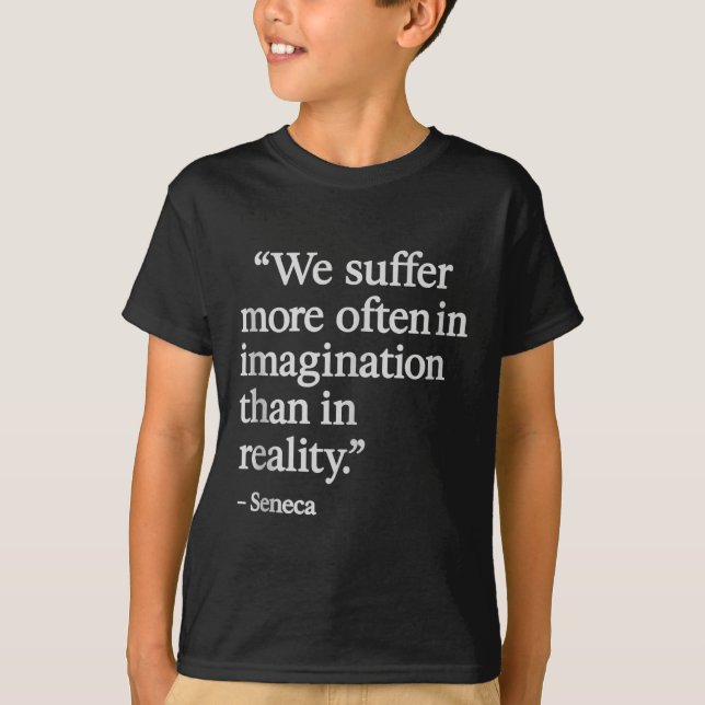 Camiseta Seneca Cotação Sofre Em Filosofia Estática De Imag (Frente)