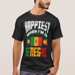 Camiseta Senegal, Bandeira Senegal, É Mais Feliz Quando Est