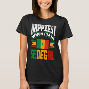 Camiseta Senegal, Bandeira Senegal, É Mais Feliz Quando Est