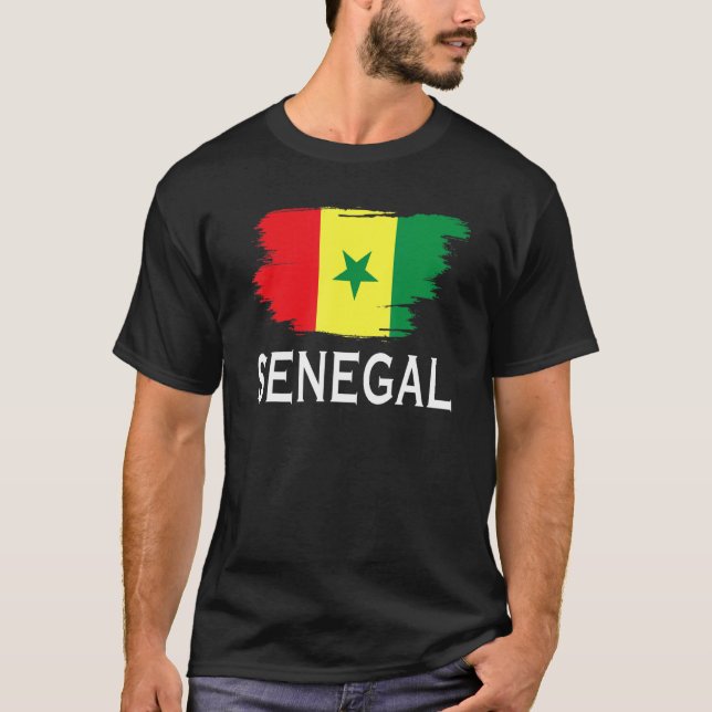Camiseta Senegal Country Senegalese Flag for Men Women Kids (Frente)