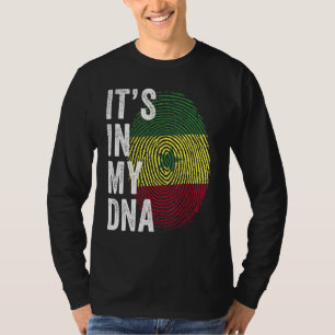 Camiseta Senegal Está No Meu DNA Cute Impressão Digital Sen