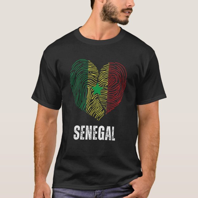 Camiseta Senegal Flag Senegalese Flag Senegal DNA Senegal H (Frente)