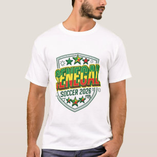 Camiseta Senegal Futebol 2026 Futebol Negrito País Tipograf