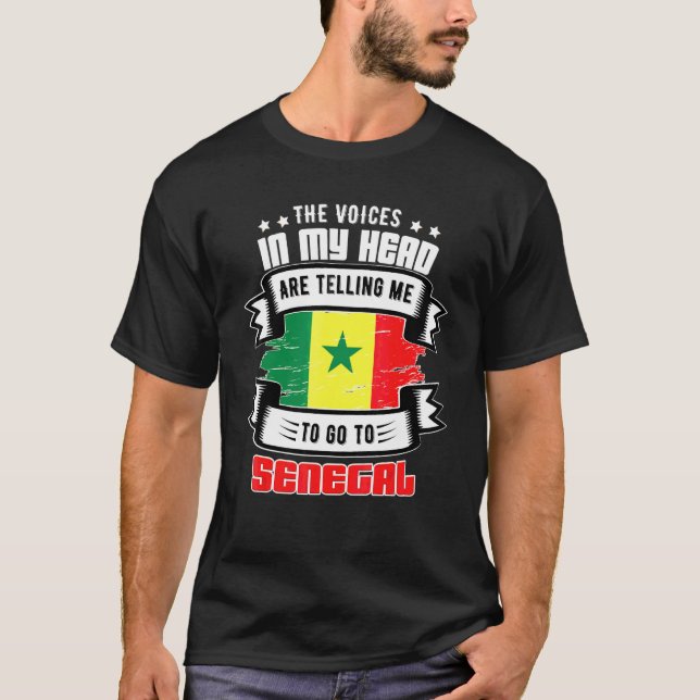 Camiseta Senegal Na Minha Cabeça (Frente)