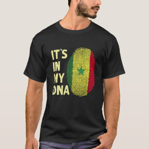 Camiseta Senegal No Meu Dna Equipe De Bandeiras Do Senegal