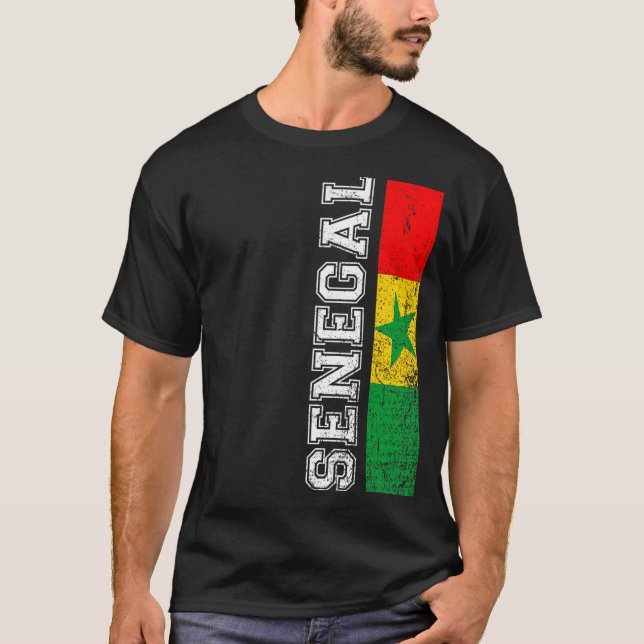 Camiseta Senegal: Patrimônio do Orgulho do Patrimônio do Pa (Frente)