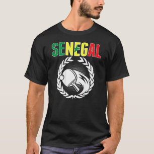 Camiseta Senegal Ping Pong Apoie o Tênis de Mesa Senegalês
