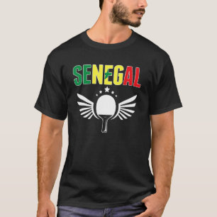 Camiseta Senegal Ping Pong Suporte a Tênis Mesa senegalesa